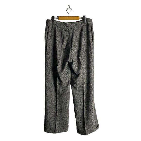 Jaeger Women's Gray Wool Blend High Waisted Straight Leg Pants - Picture 5 of 8